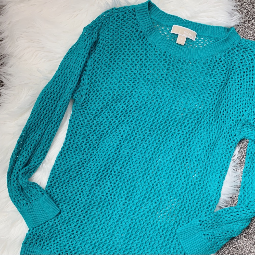 Michael Michael Kors | Teal Open Knit Sweater M